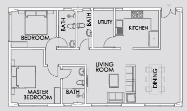 2 BD FLOOR PLAN