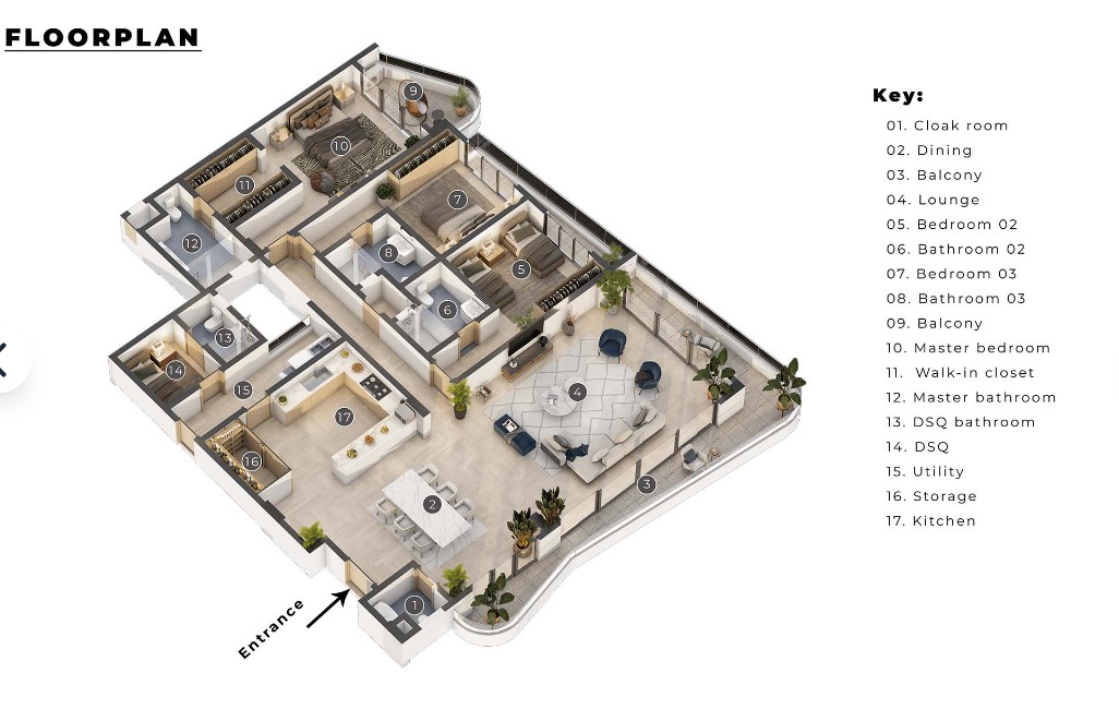 2 bd floor plan type 2