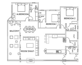 3 BD FLOOR PLAN