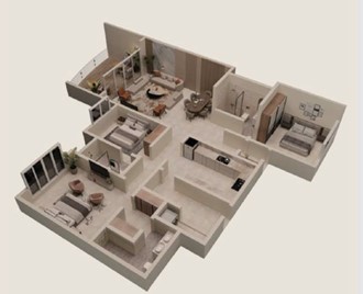 3 BD FLOOR PLAN